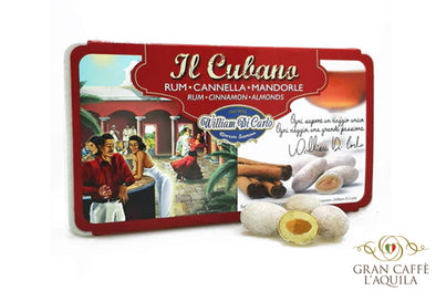 IL CUBANO CONFETTI - CHOCOLATE COVERED WITH RUM, CINNAMON, ALMONDS - WILLIAM DICARLO 200g