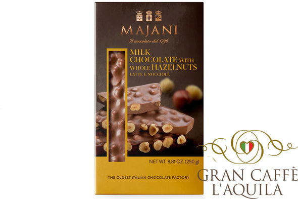 MAJANI MILK CHOCOLATE & WHOLE HAZELNUTS 8.8oz