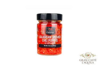 CALABRIAN CRUSHED CHILI PEPPERS IN SUNFLOWER OIL - SOLO CALABRIA (10.6oz/300g)
