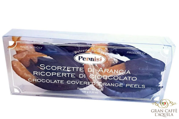 CHOCOLATE COVERED ORANGE PEELS - DOLCERIA SICILIANA PENNISI (3.53oz/100g)