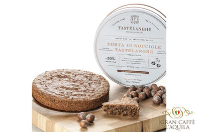 HAZELNUT CAKE WITH THE HAZELNUT OF PIEDMONT - TORTA DI NOCCIOLE CON NOCCIOLE PIEMONTE IGP  -  TASTELANGHE - 350g/12.4oz