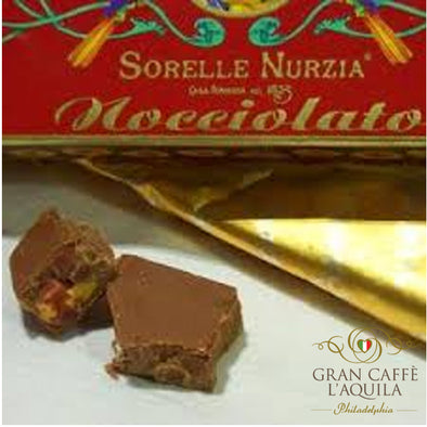 NOCCIOLATO BAR- GIANDUJA MILK CHOCOLATE WITH HAZELNUTS- SORELLE NURZIA 3.5oz