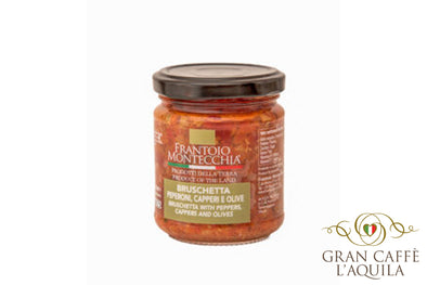 BRUSCHETTA WITH PEPPERS, CAPERS & OLIVES - FRANTOIO MONTECCHIA (190g)